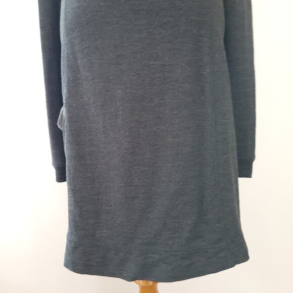Horny Toad Hideout Dress Charcoal Gray Cowl Neck Long Sleeve Women Small - Picture 5 of 11